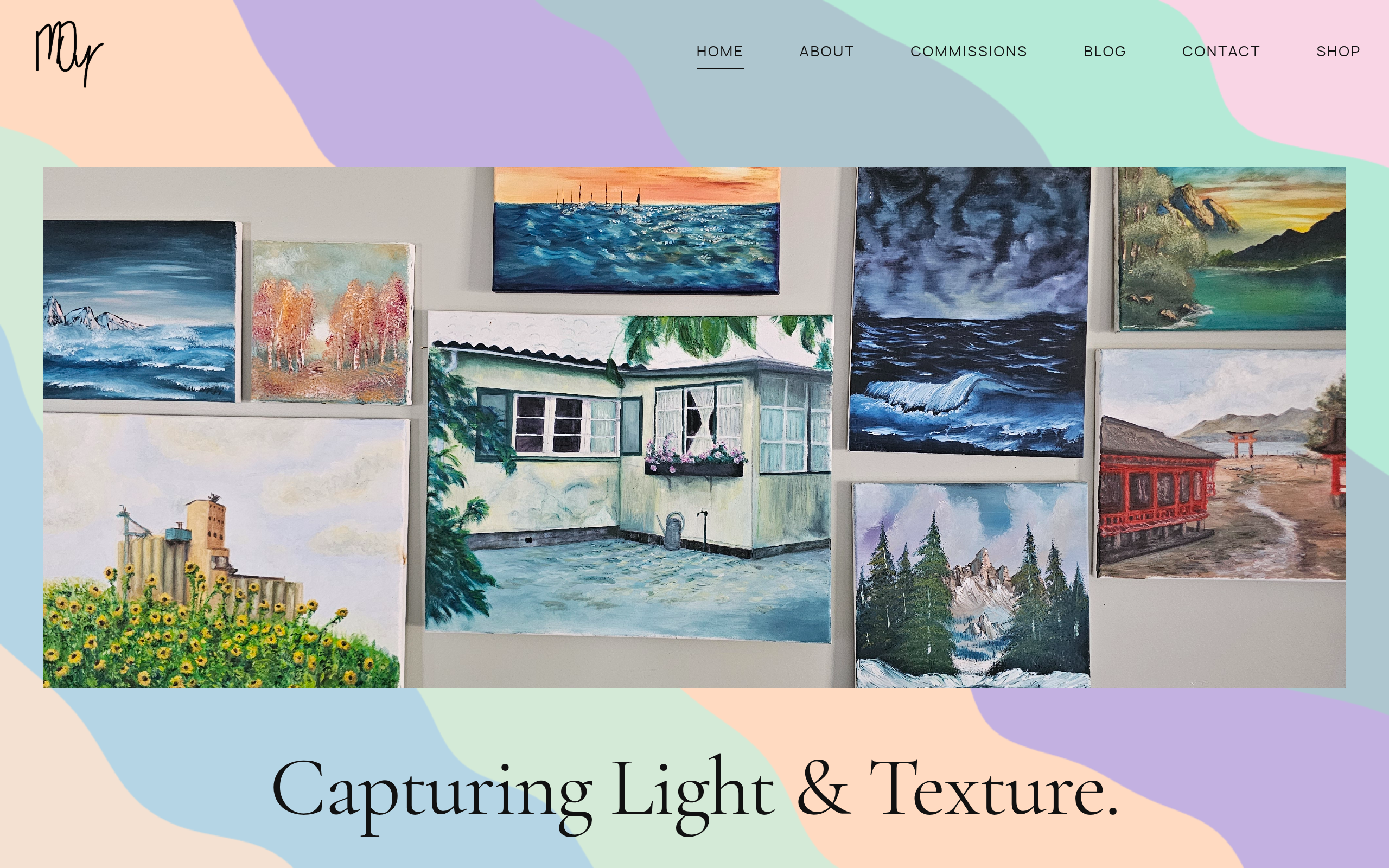 Morgan O'Leary Art desktop homepage screenshot